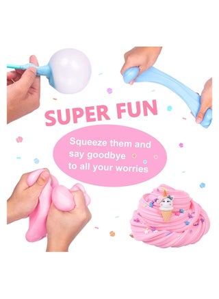 Butter Slime Set 10 Pack,Party Favours,Scented,Soft and NonSticky,Birthday Gifts for Girls and Boys,Stress Relieving Slime Bulk Ice CreamMouldFillers - view 4