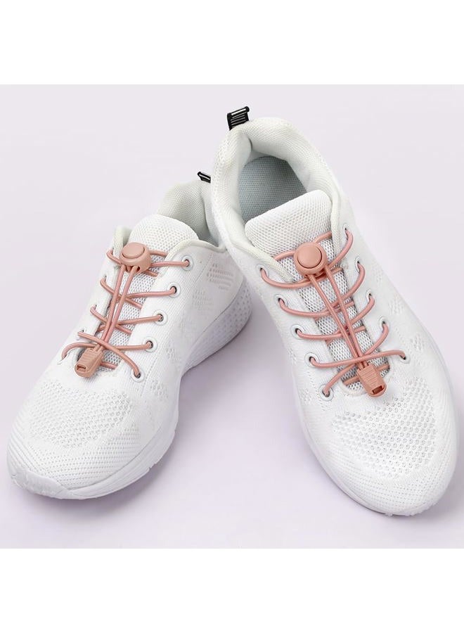 UpUGo Pack of 3 Shoelaces No Tie Shoelaces Elastic Shoelaces One Size Fits Adults and Kids, Regular Nude Pink, 1 Pair - Image 4