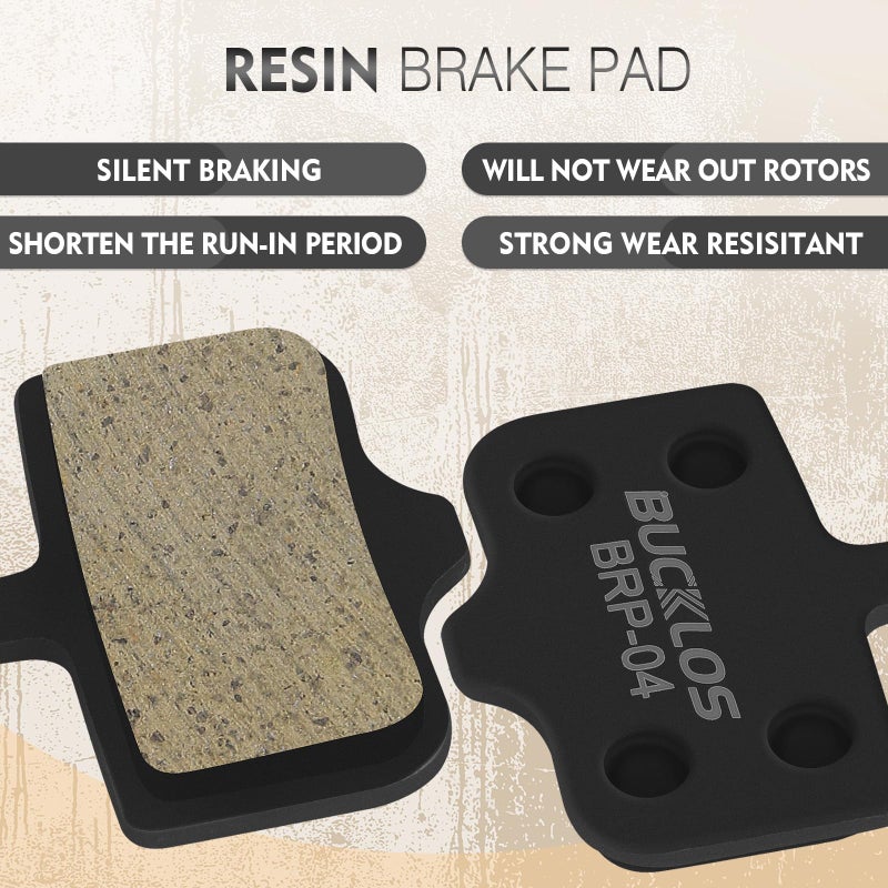 BUCKLOS Bike Disc Brake Pads-Bicycle Disk Brake Pads for Sram Avid Elixir E1 E3 E5 E7 E9 ER ER CR Mag Level TL T Sram XX X0 X7 X9 XXWC DB1 DB3 DB5 for Mountain Bike/Ebike/Road Bike/Scooter - Image 2