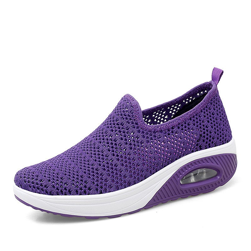 2021 Spring and Autum Slip-on Women's Shoes Slip-on Casual Shoes Breathable Flats Mesh Sports Shoes Cross-border Large Size Summer - Image 1