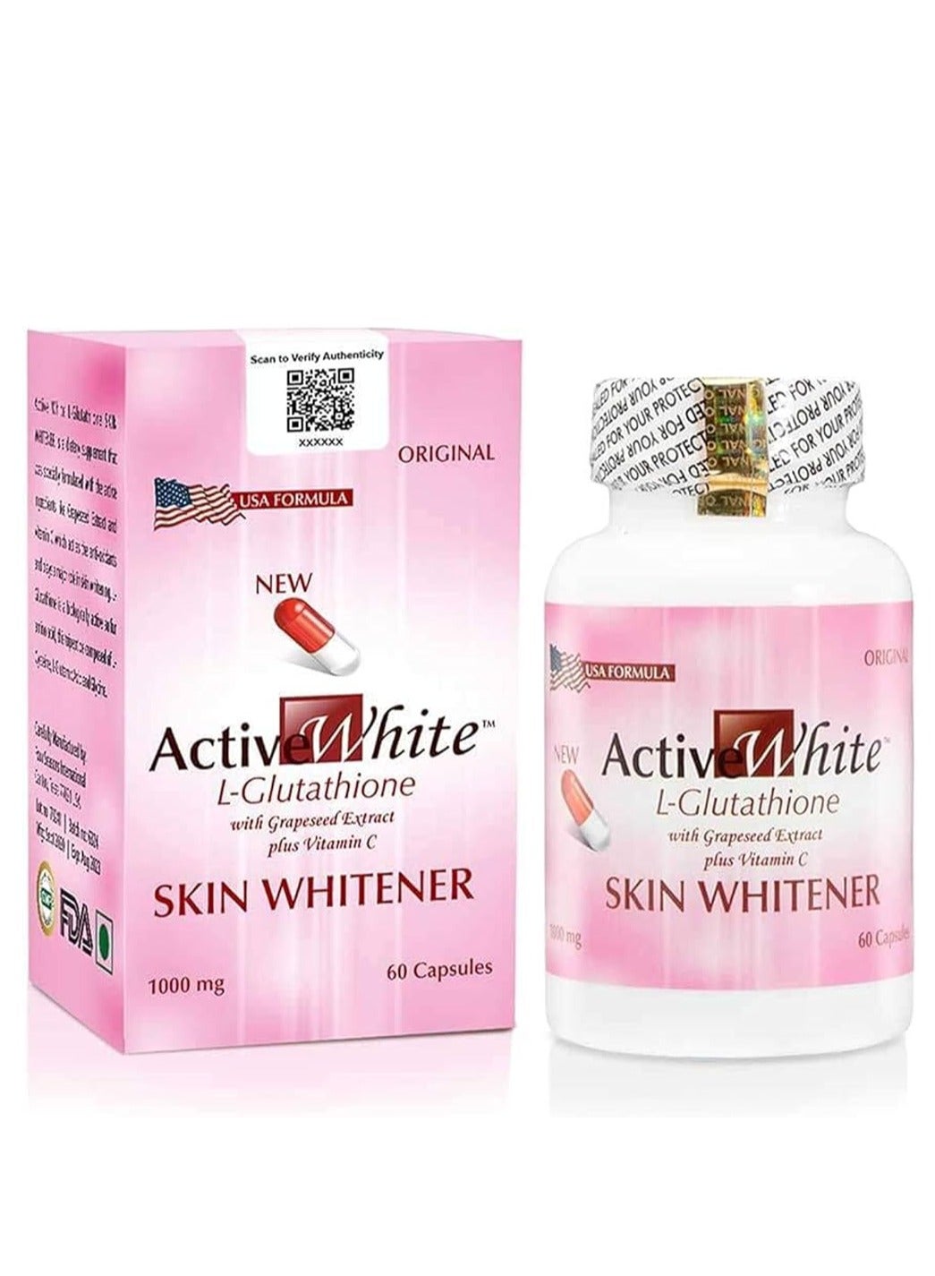 active white glutathione capsule SKIN WHITENING CAPSULES SKIN FAIRNESS, Brightness 60 Capsules 2019 Review - ACTIVE WHITE