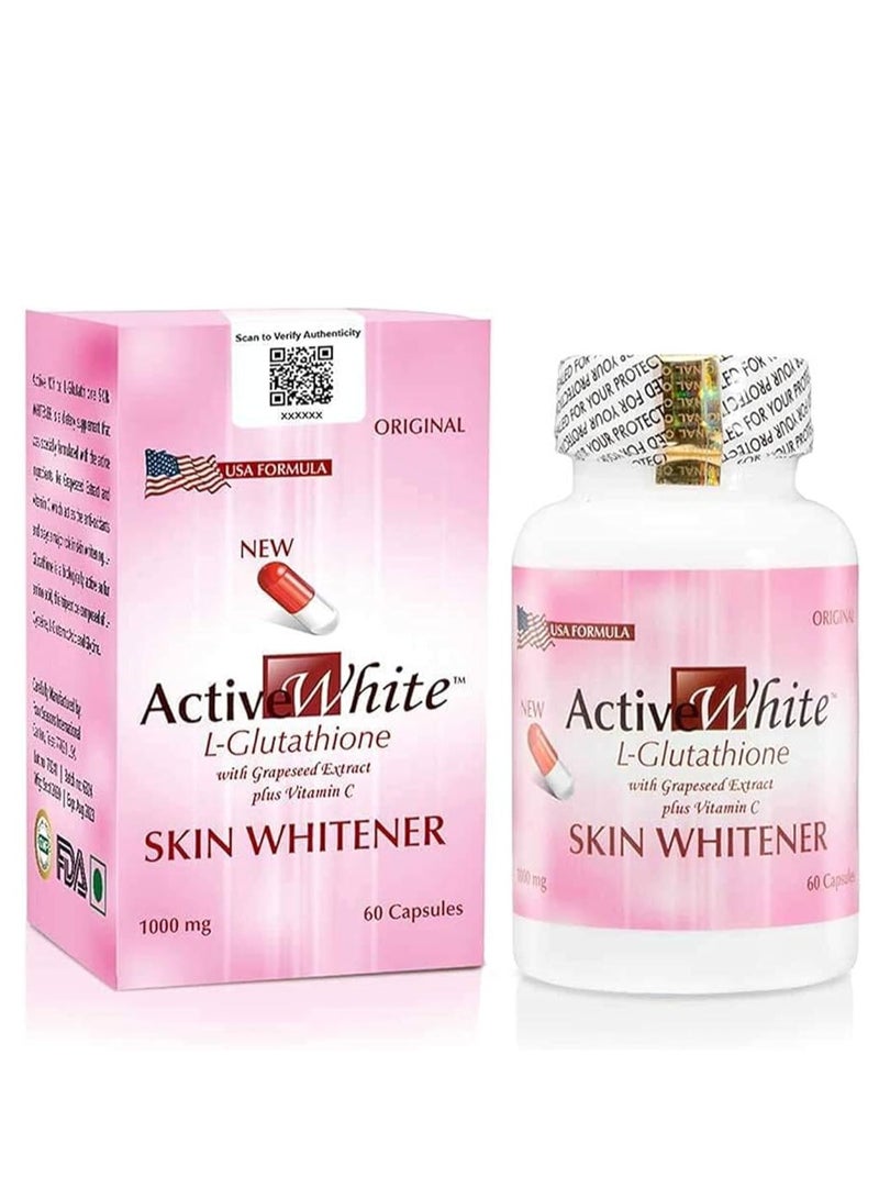 Active White Glutathione 60 Capsules - Image 1