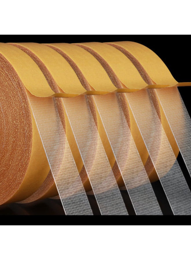 Oumai Grid Double-Sided Adhesive Tape Seamless Strong Fixing Paste Couplets Spring Couplets High Viscosity Carpet Double-Sided Adhesive Super Sticky Yellow 30Mm Wide × 20 Meters 3 Rolls Pack - Image 4