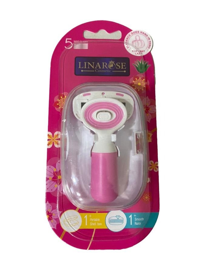 لينا روز مكينة حلاقة ليناروز ميني ترفل بصبار 1 ماكينة حلاقة ناعمة + 1 غلاف - Image 1