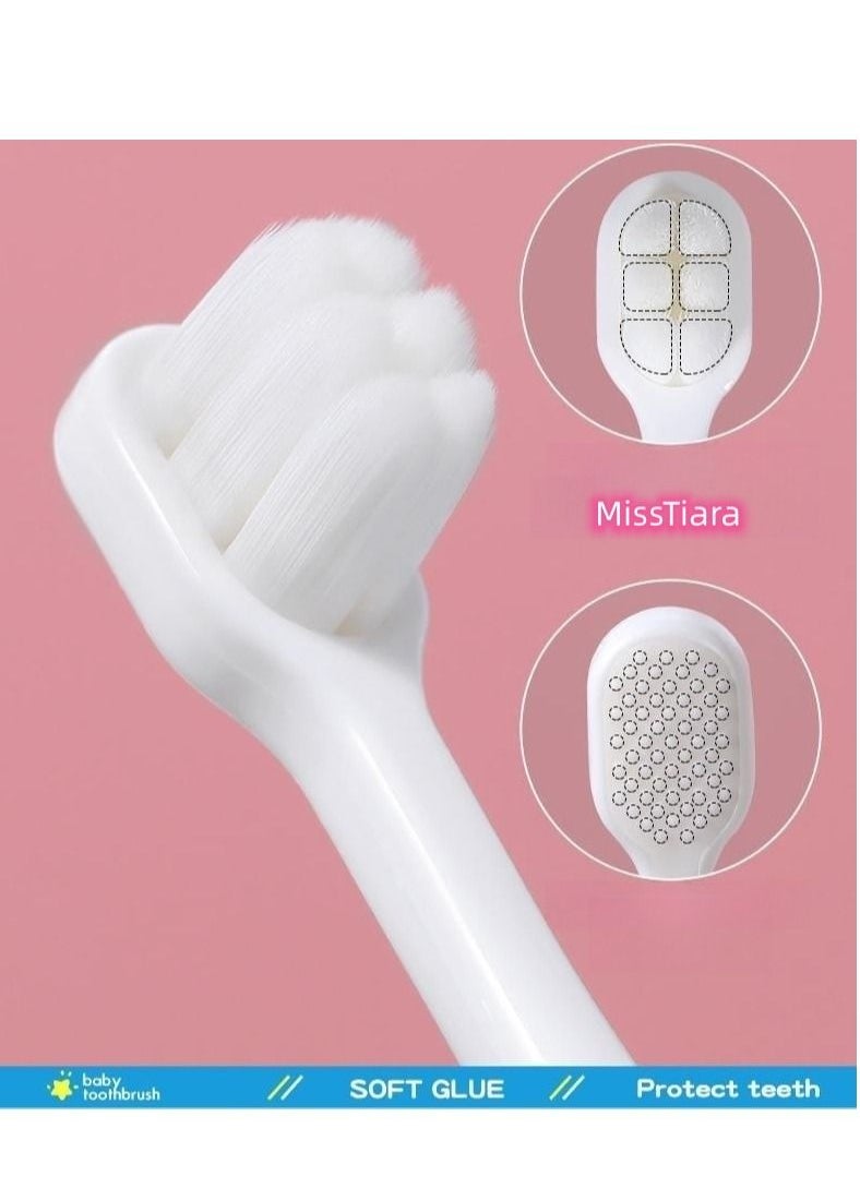 2 Pack Cartoon Dinosaur Shaped Children's Toothbrushes Suitable for children aged 1 -3 individual package