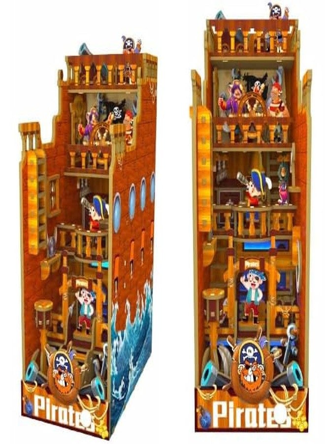 Quanquer Book Nook DIY Accessories Pirate Family with LED - Image 1