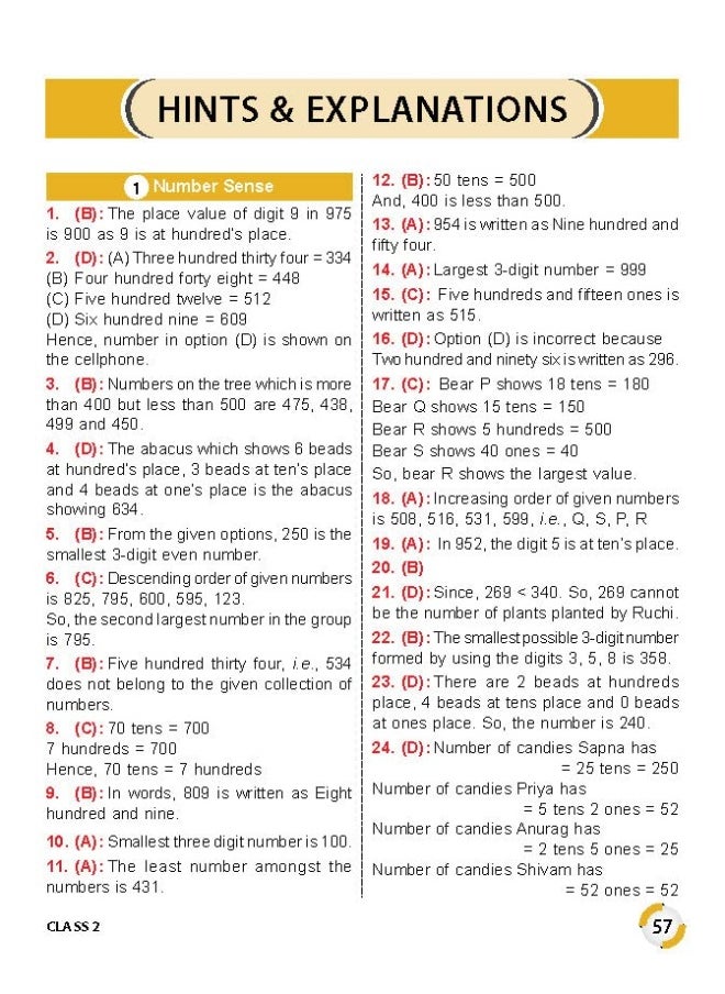 International Mathematics Olympiad (IMO) Work Book for Class 2 - MCQs, Previous Years Solved Paper and Achievers Section - Olympiad Books For 2022-2023  - Image 5