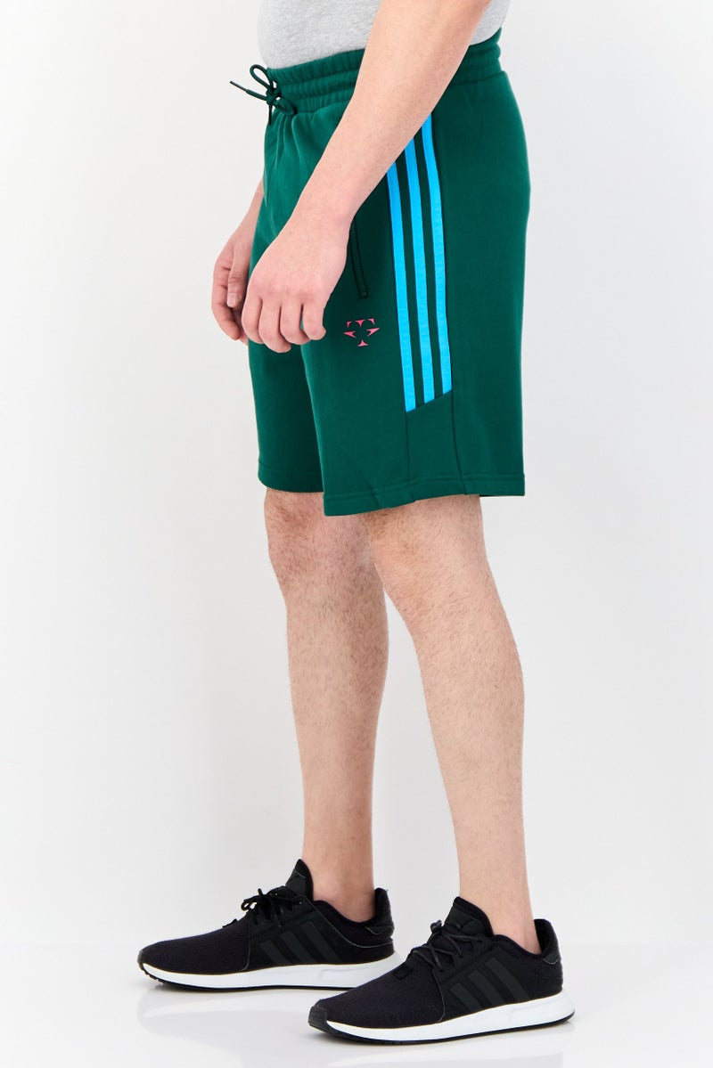 Adidas Men Sportswear Fit Basketball Shorts, Green - Image 2