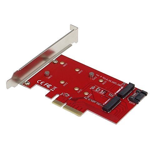 Sedna 2 Port NGFF M.2 B + M Key SSD to PCI-E PCI Express 4X 4 Lane Adapter with low profile bracket - Image 4