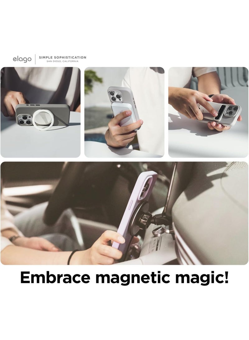 elago Magnetic Liquid Silicone for iPhone 15 Pro MAX case cover compatible with MagSafe Shockproof - Burgundy - Image 5