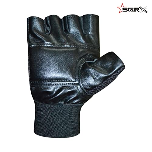StarX Ultra Pro Gym Gloves Black Net(Faux Leather) - Image 2