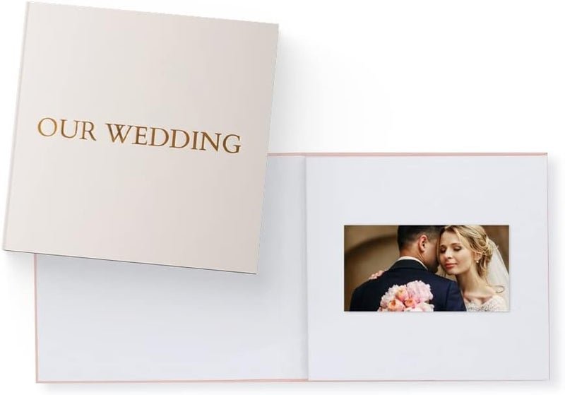 HEIRLOOM Video Book - 5" HD Screen for Custom Memory Gift - Wedding Birthday Christmas Anniversary - 20 Min Video Photo Keepsake - USB Rechargeable - Wedding - Image 1
