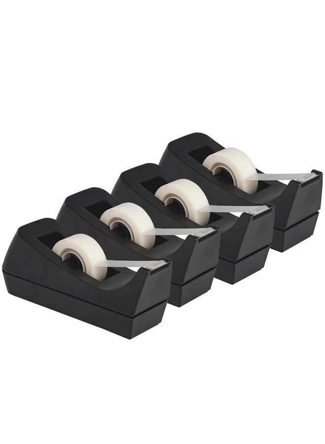 Klingy Desktop Tape Dispenser, 2-Pack, Non-Skid Base - with 3 Extra Tape Dispenser Replacement Core, Perfect for Office, Home, School - Value Pack - Image 2