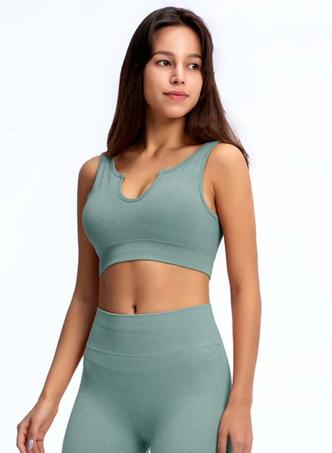 KAWN.YOGA Womens U Back Sports Bra - Padded Low Impact Workout Yoga Bra with Removable Built in Bra