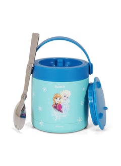 Eazy Kids Disney Frozen Princess Elsa Stainless Steel Insulated Food Jar - Blue(350ml)  - Image 1