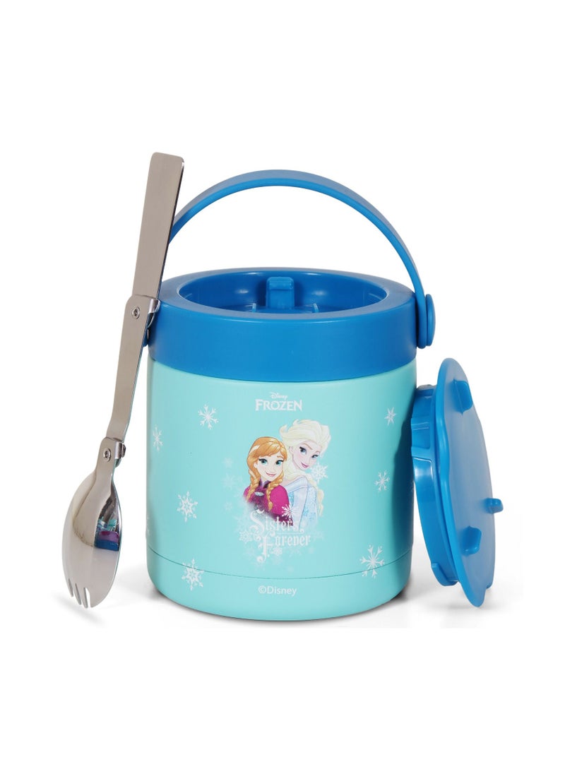 Eazy Kids Disney Frozen Princess Elsa Stainless Steel Insulated Food Jar - Blue(350ml)  - Image 1