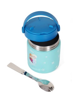Eazy Kids Disney Frozen Princess Elsa Stainless Steel Insulated Food Jar - Blue(350ml)  - Image 3