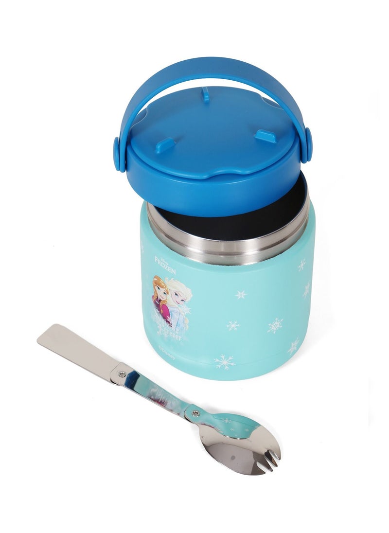 Eazy Kids Disney Frozen Princess Elsa Stainless Steel Insulated Food Jar - Blue(350ml)  - Image 3