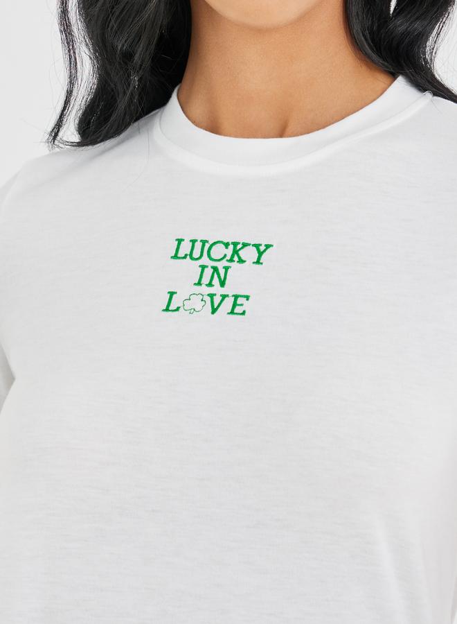 ستايلي تيشيرت دائري مطرز - Image 4