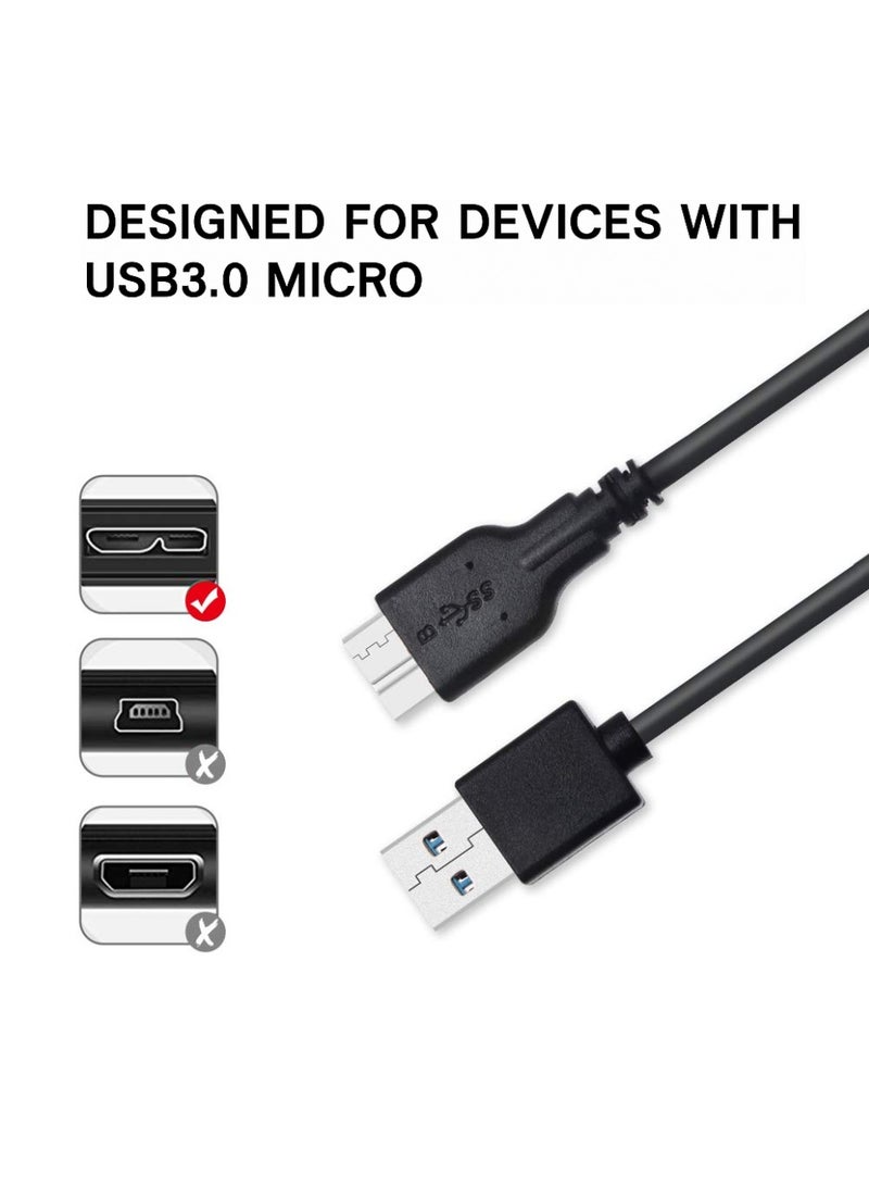 فوجيشكا كابل USB 3.0 إلى Micro USB 3.0 عالي السرعة – كابل توصيل ونقل بيانات للقرص الصلب والكاميرات والتابلت  - Image 4