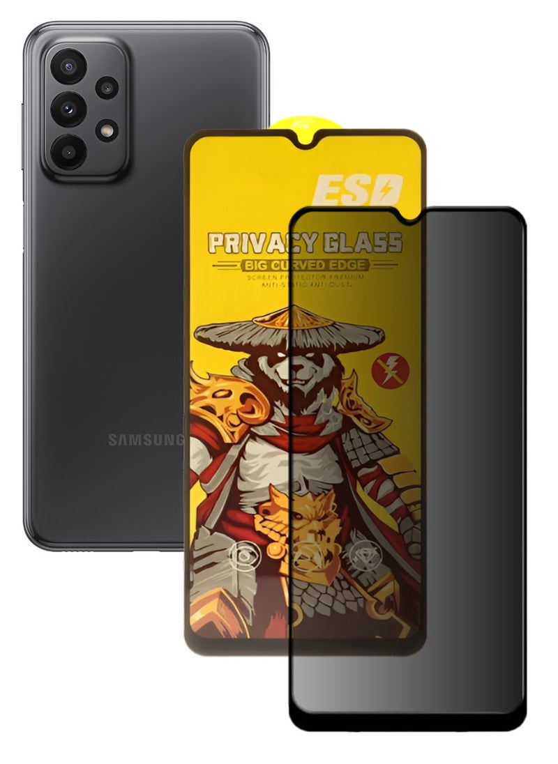 ESD Tempered Dustproof Privacy Glass Screen Protector Compatible For Samsung Galaxy A23 4G - Image 1