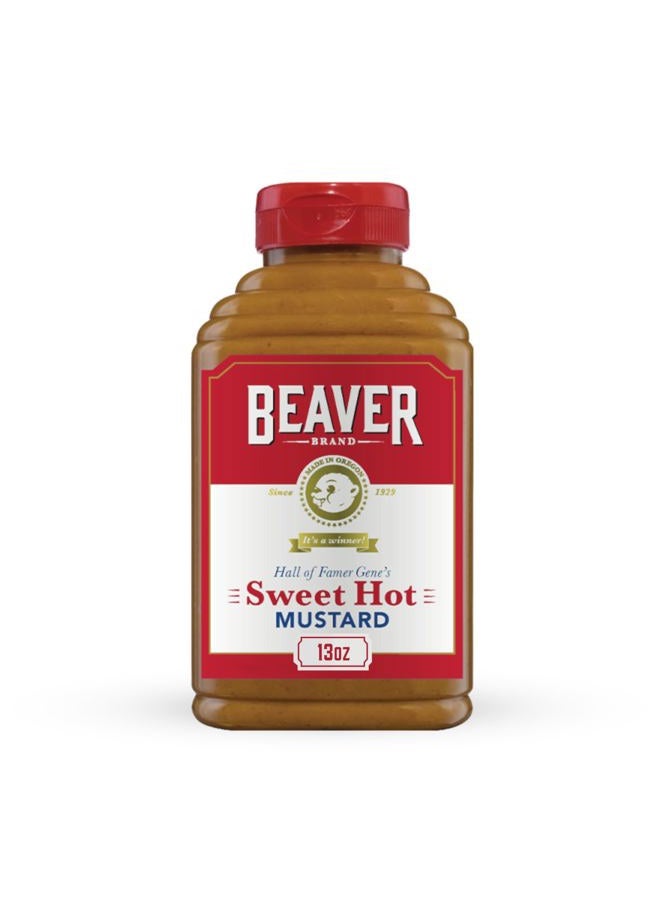 Beaver Sweet Hot Mustard, 13 oz squeeze bottle - Image 1