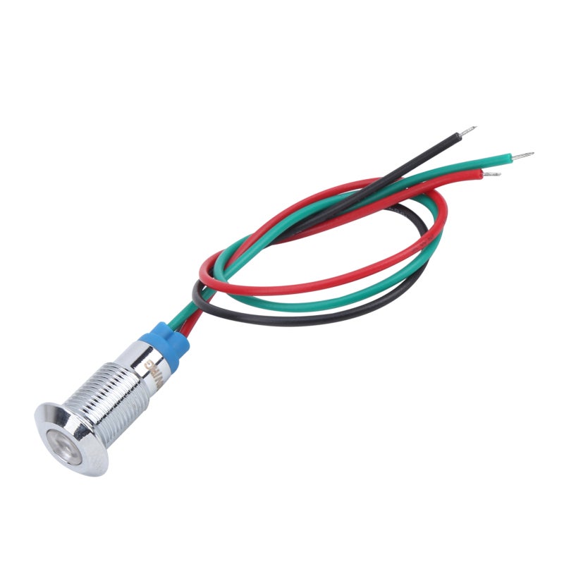 LED Indicator Light: 2Color Red & Green, IP67 Waterproof, IK10 Anti-Collision, Uniform Luminescence, 10,000+ Hours Life - Common Anode, CNC Formed Metal Shell for CNC Machine Tool, Industrial Control - Image 1