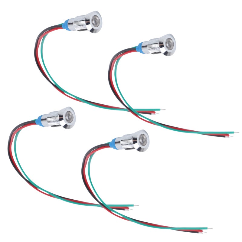 LED Indicator Light: 2Color Red & Green, IP67 Waterproof, IK10 Anti-Collision, Uniform Luminescence, 10,000+ Hours Life - Common Anode, CNC Formed Metal Shell for CNC Machine Tool, Industrial Control - Image 3