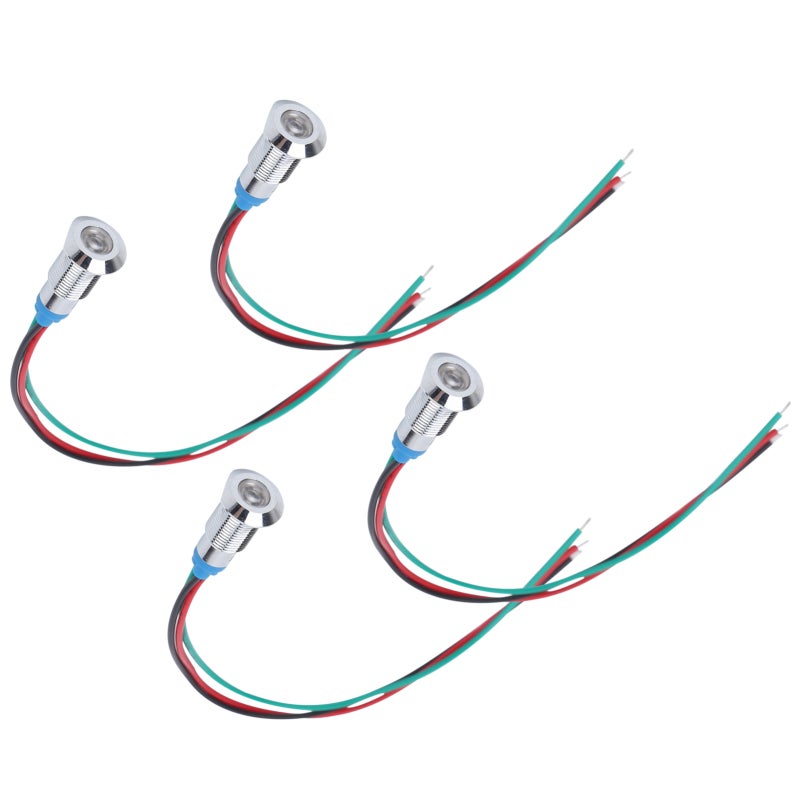 LED Indicator Light: 2Color Red & Green, IP67 Waterproof, IK10 Anti-Collision, Uniform Luminescence, 10,000+ Hours Life - Common Anode, CNC Formed Metal Shell for CNC Machine Tool, Industrial Control - Image 4
