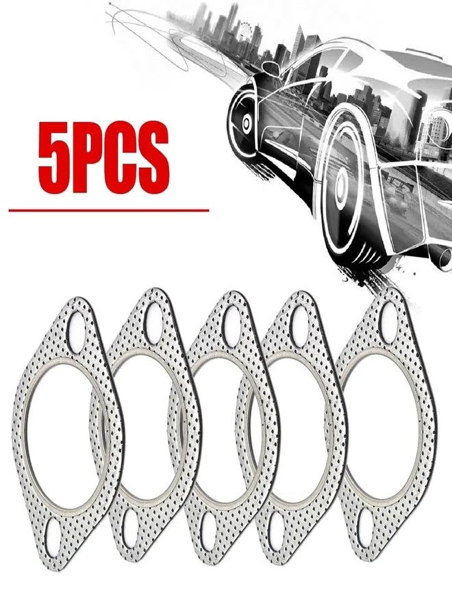 YSIL Exhaust Flange Gaskets 2.5" 2-Bolt Exhaust Manifold Gasket Replacement Car Exhaust Gasket Car Accessories OEM#120-06310-0002 Pack of 5 - Image 4