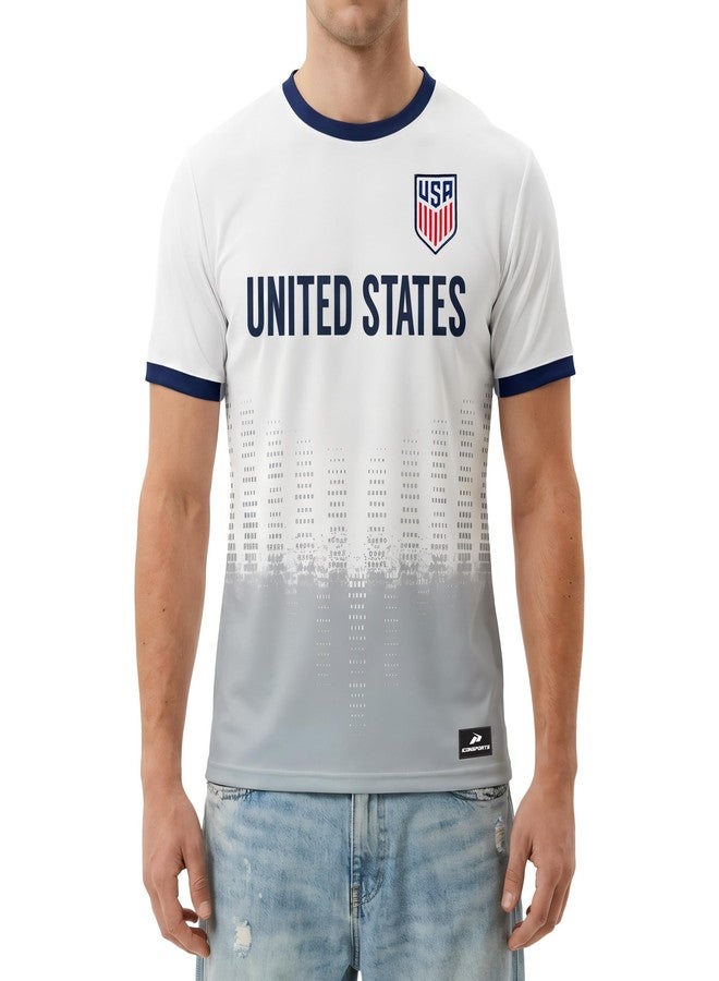 Icon Sports Officially Licensed US Soccer Federation Game Day Shirt - Unisex Adult - USSF211GD White L - Image 1