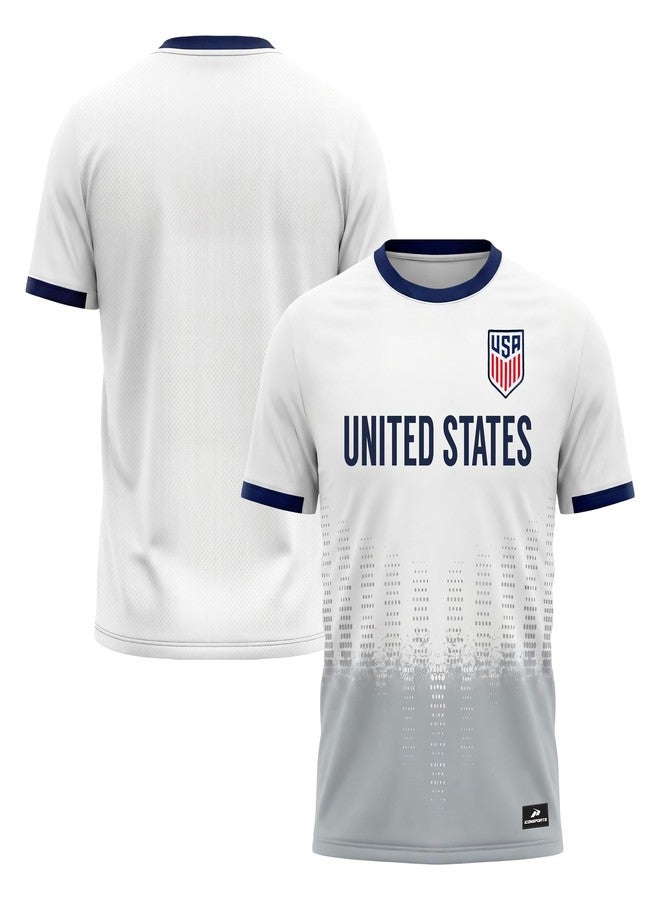 Icon Sports Officially Licensed US Soccer Federation Game Day Shirt - Unisex Adult - USSF211GD White L - Image 3