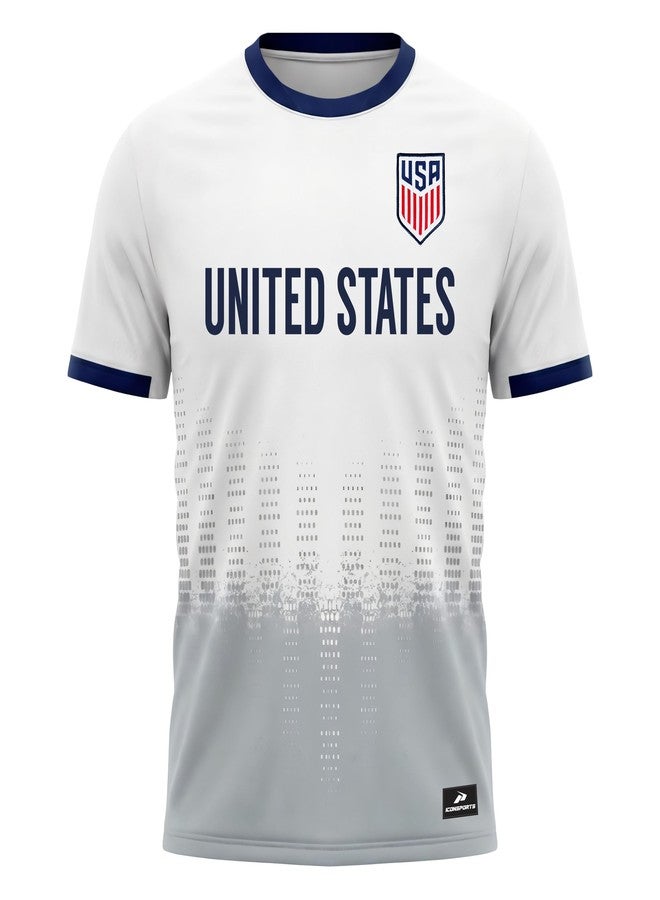 Icon Sports Officially Licensed US Soccer Federation Game Day Shirt - Unisex Adult - USSF211GD White L - Image 4