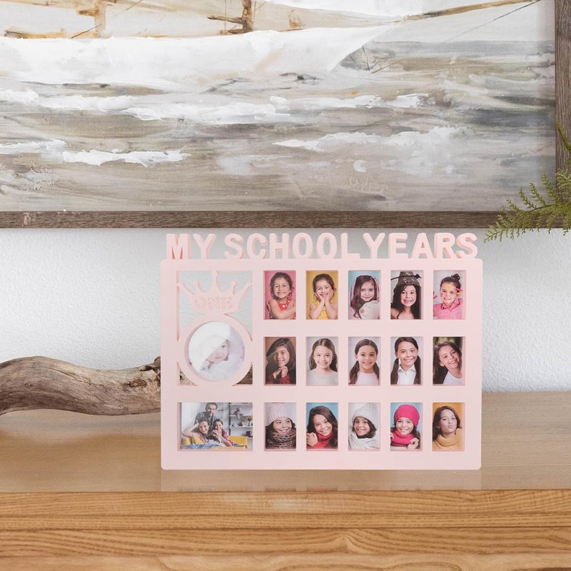 Zerodeko Year Picture Frame Collage 36x25cm Plastic Memory Photo Holder for Growth Records and ’s Tabletop Display - Image 5