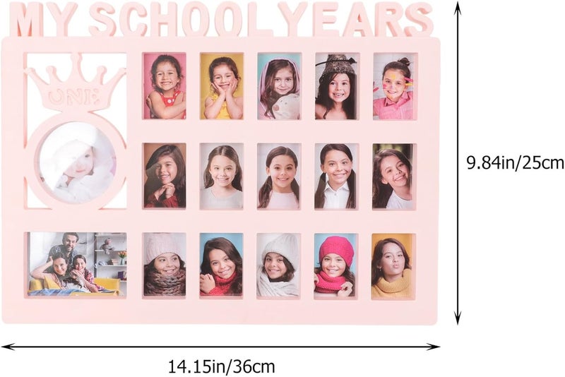 Zerodeko Year Picture Frame Collage 36x25cm Plastic Memory Photo Holder for Growth Records and ’s Tabletop Display - Image 2