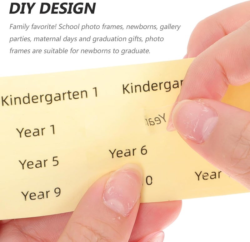 Zerodeko Year Picture Frame Collage 36x25cm Plastic Memory Photo Holder for Growth Records and ’s Tabletop Display - Image 3