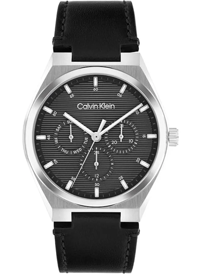 CALVIN KLEIN Multifunction Quartz analog Watch Leather Bracelet