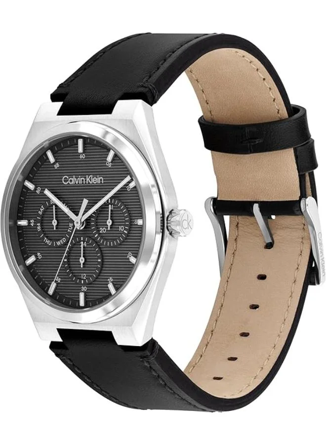 CALVIN KLEIN Multifunction Quartz analog Watch Leather Bracelet