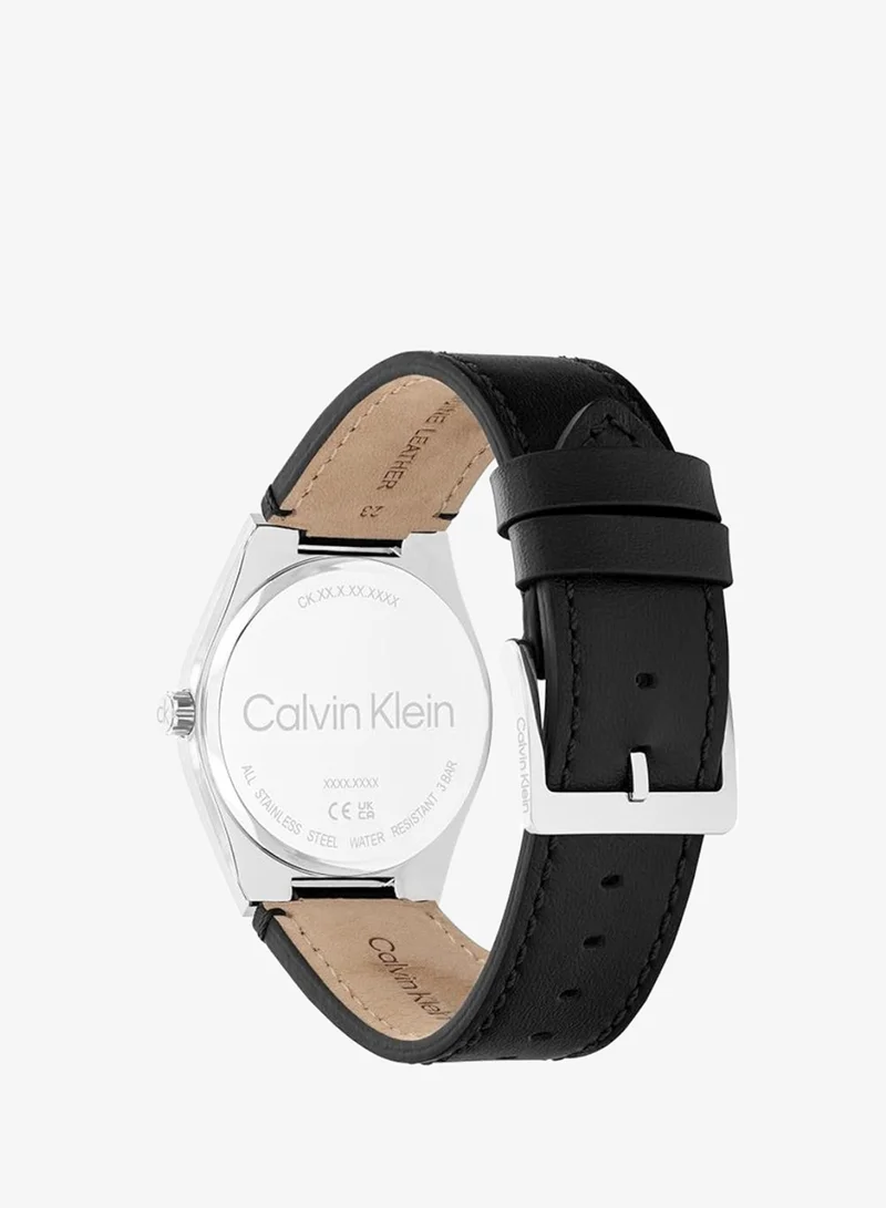 Calvin Klein  Multifunction Quartz analog Watch Leather Bracelet for Men | Best Price UAE