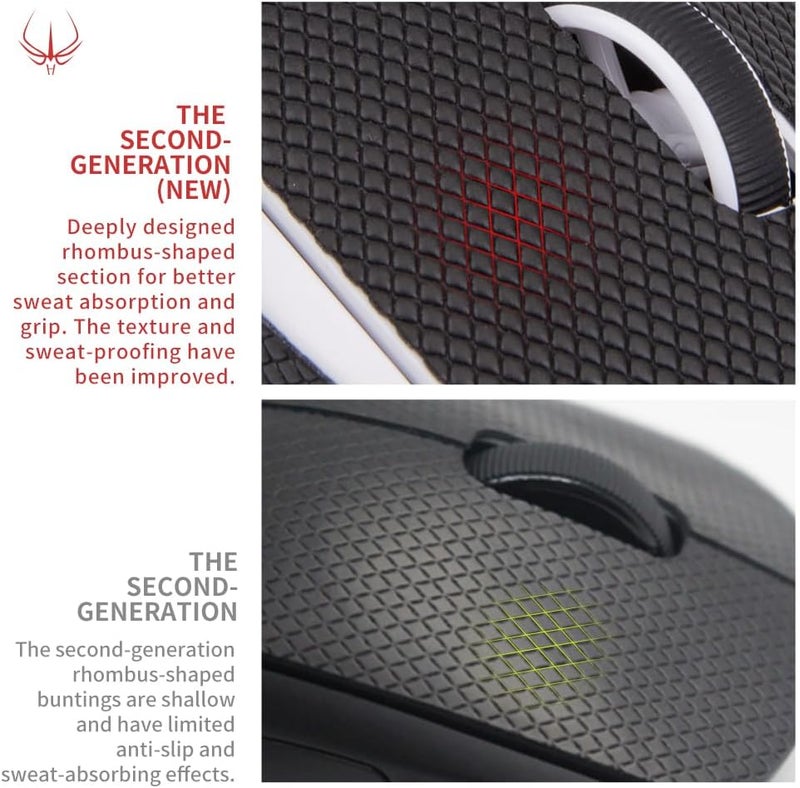 ألعاب الخط الساخن شريط مضاد للانزلاق لفأرة مخصص لفأرة Logitech G PRO X Superlight اللاسلكية، بتصميم ذاتي اللصق، مقاوم للعرق، وسادات جانبية مضادة للانزلاق، ملصقات جانبية للفأرة، وحلقات مرنة محسّنة. - Image 5