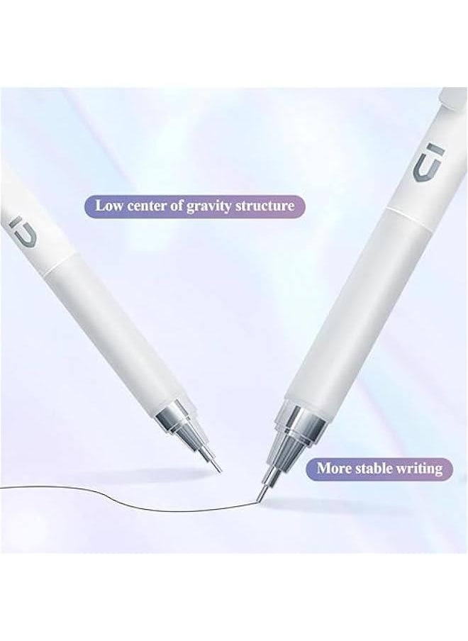 Arabest - White Mechanical Pencil Set - 3PCS 0.5mm Drafting Pencils with HB Lead Refills, Eraser and Comfortable Grip for Writing, Drawing, and Sketching by Students - Image 1