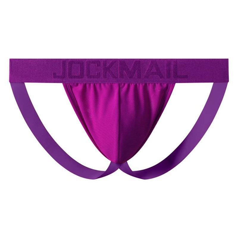 JOCKMAIL Mens Jockstrap Underwear Jock Straps Male Athletic Supporters for Men Purple - Image 5