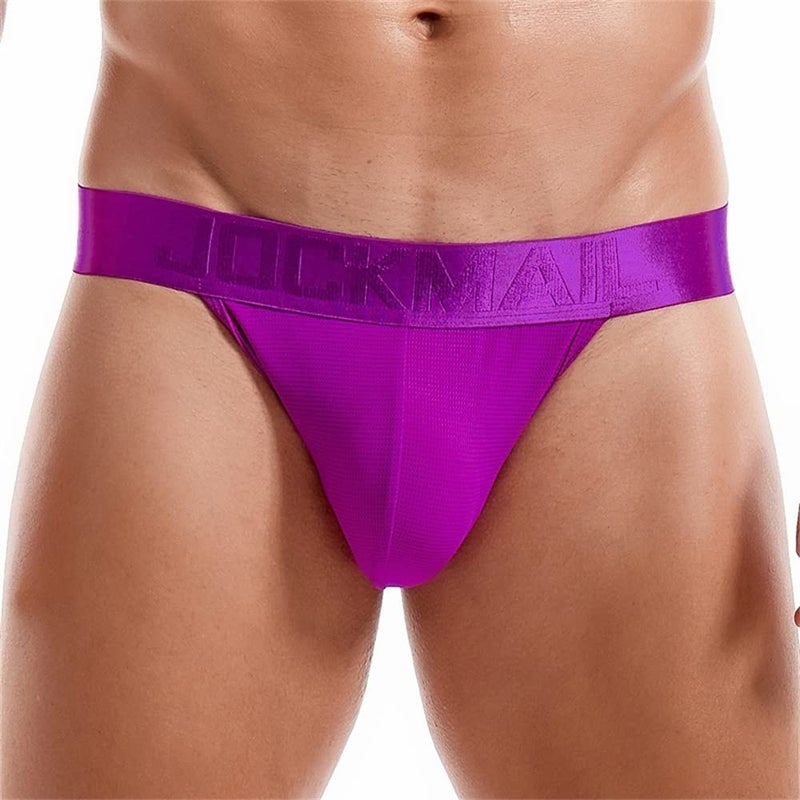 JOCKMAIL Mens Jockstrap Underwear Jock Straps Male Athletic Supporters for Men Purple - Image 2