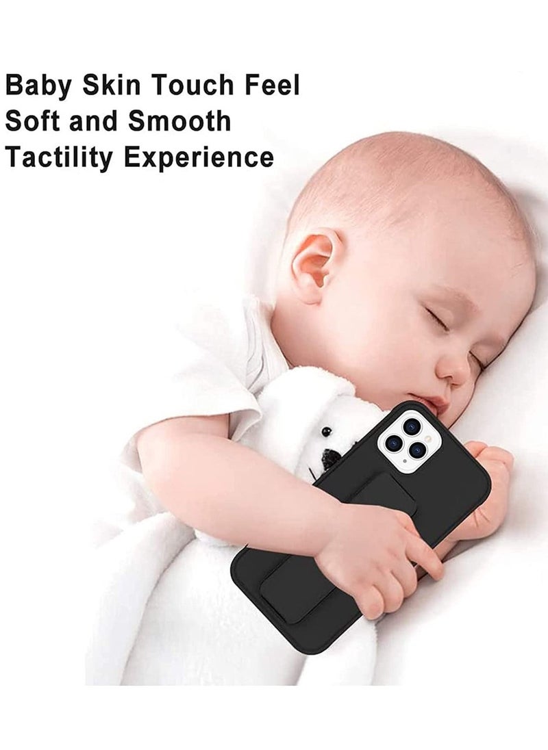BORTONY - iPhone 14 Pro Max 6.7 Case with Magnetic Stand and Holder Premium Silicone Vertical and Horizontal Hand Strap and Grip and Multi Stand Car Mount Kickstand Case Finger Strap Cover - Image 1