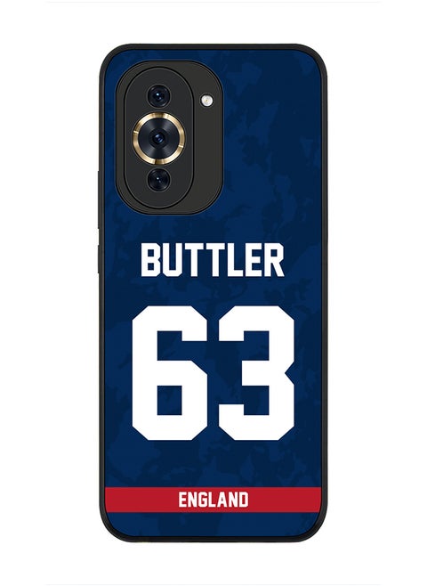 Cover for Huawei nova 10 4G Case , Rugged Black Slim fit Soft Flexible Thin Protective Phone Cases - Player Name - Jos Buttler, Jersey Number- 63
