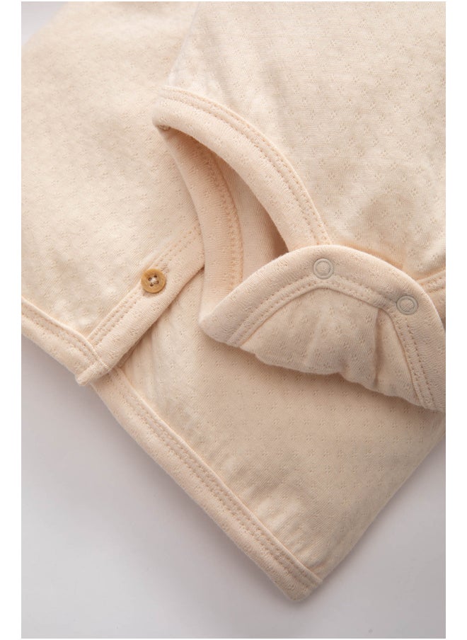DeFacto Babygirl Regular Fit Envelope Neck New Born Knitted Set -2 Pieces  - Image 3