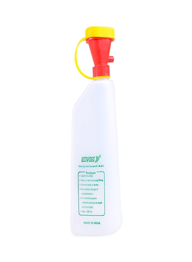 K T I® Safety Emergency Eyewash Bottle Kit for Personal Portable, Wall Mountable Eye Wash Bottle, Standard, White | Bottle Refill 500 ML (Pack of 2) - Image 5