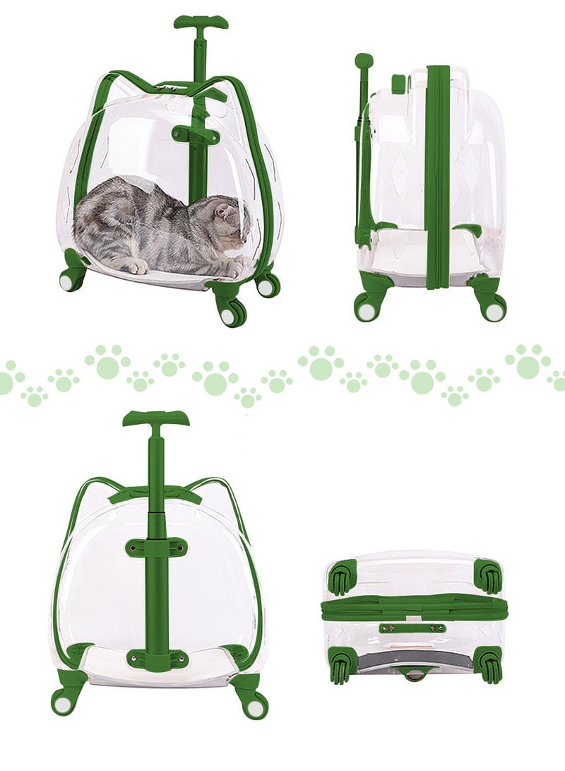 كيدل الكلب الكامل الشفاف عربة القط عربة الحيوانات الأليفة عربة خارج حالة العربة للحيوانات الأليفة الصغيرة والمتوسطة - Image 4
