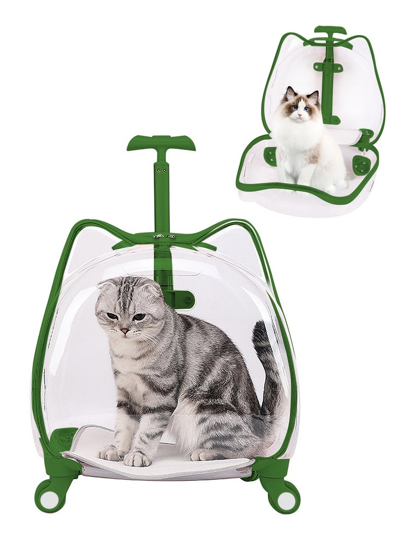 كيدل الكلب الكامل الشفاف عربة القط عربة الحيوانات الأليفة عربة خارج حالة العربة للحيوانات الأليفة الصغيرة والمتوسطة - Image 1