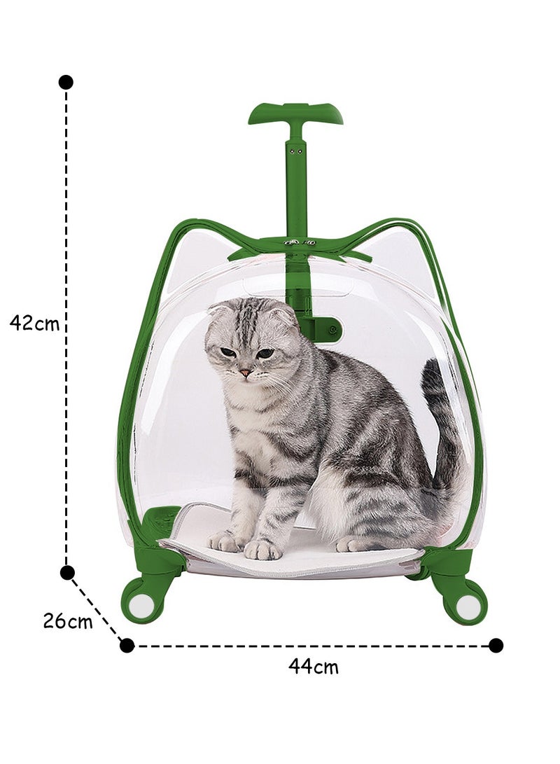 كيدل الكلب الكامل الشفاف عربة القط عربة الحيوانات الأليفة عربة خارج حالة العربة للحيوانات الأليفة الصغيرة والمتوسطة - Image 3